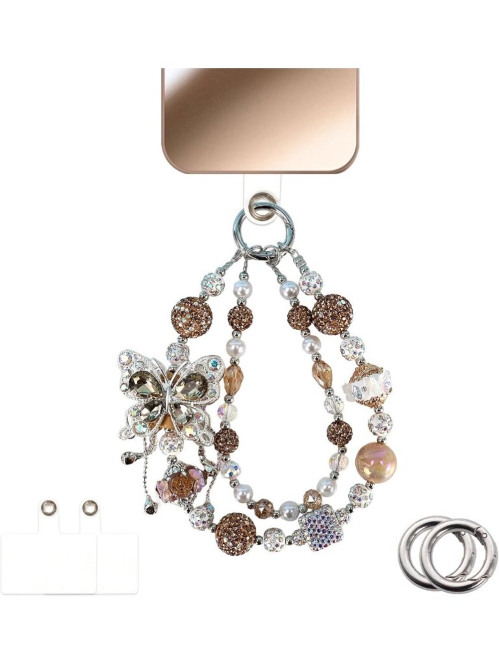 Stylish Phone Charm Wrist Strap Jewelry - Trendy Cellphone Charms Accessory